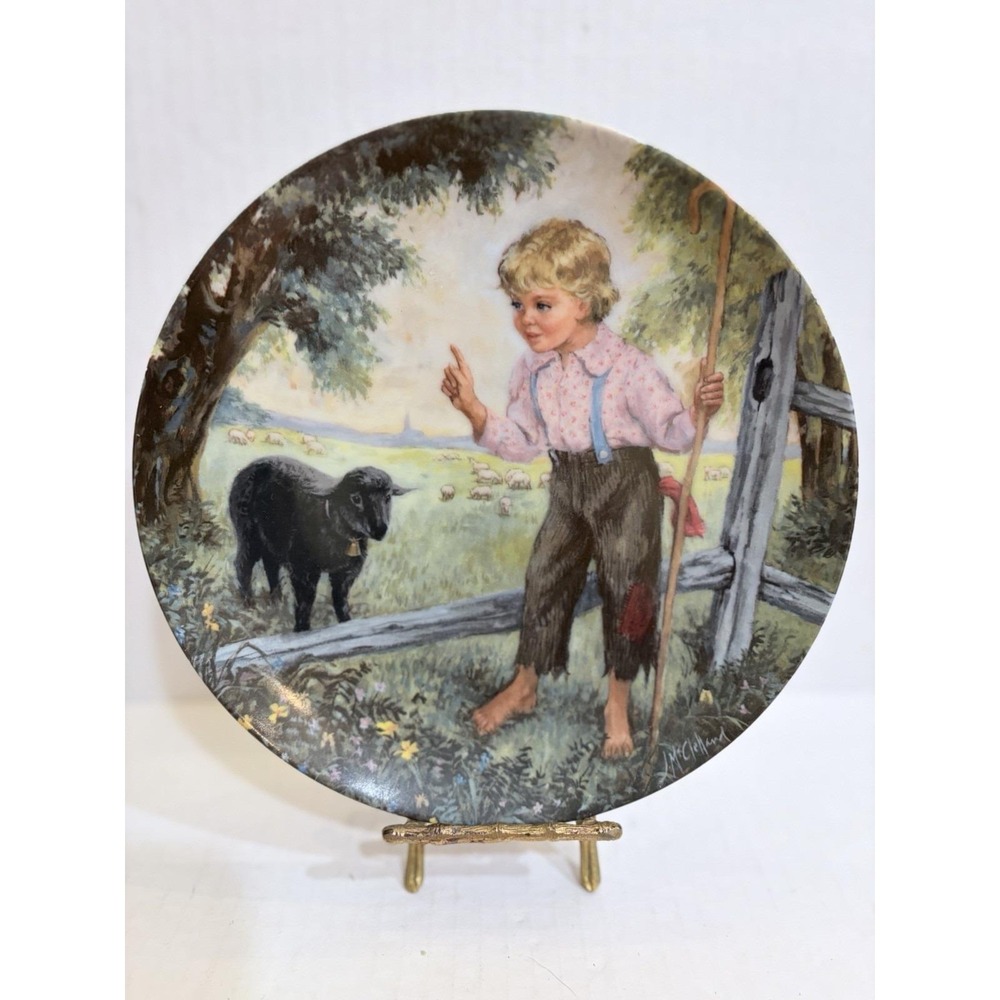 Reco Treasured Songs of Childhood "Baa, Baa, Black Sheep" 1988 Plate 8 in